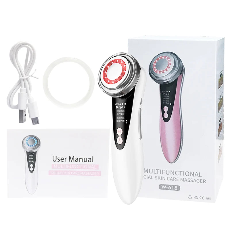 Hifu Masajeador Facial ultrasónico cuidado de la piel herramientas de belleza limpieza Facial rejuvenecimiento de la piel estiramiento apretar cuidado de los ojos Masajeador Facial