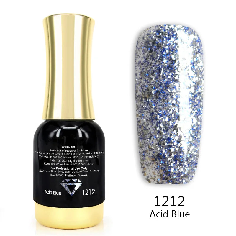 Venalisa Super Color Gel Varnish 12ml Diamond Shining Glitter Sequin Starry Platinum Nail Enamel Long Lasting Time Gel Polish