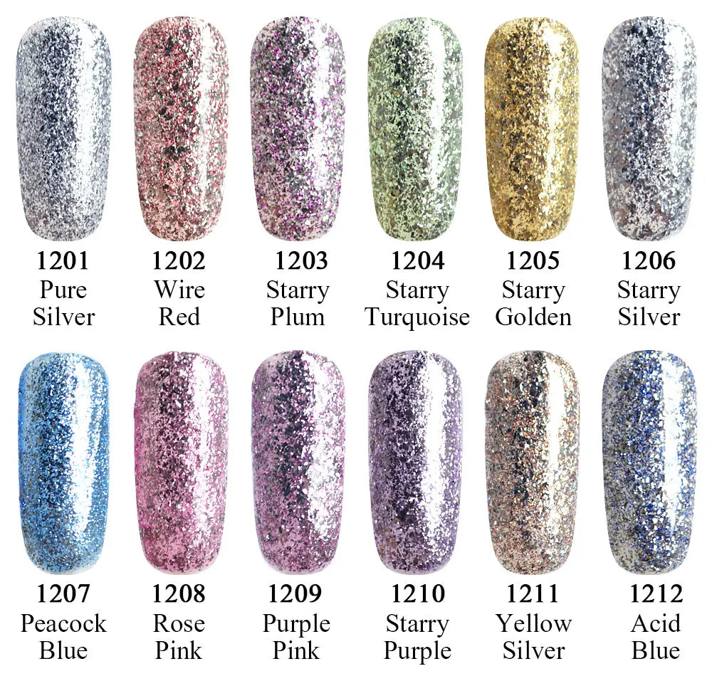 Venalisa Super Color Gel Varnish 12ml Diamond Shining Glitter Sequin Starry Platinum Nail Enamel Long Lasting Time Gel Polish