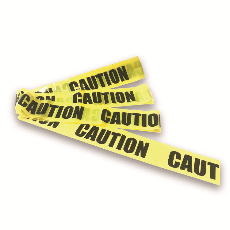 Cross Border in stock Halloween Party Decoration Warning Tape Horror Party Decoration Supplies Halloween Warning Tape