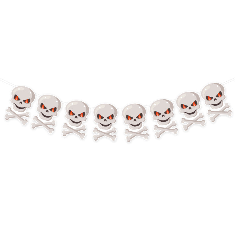 Cross-Border New Halloween Flag Party Supplies Decoration Scene Atmosphere Decoration Halloween Flag Banner