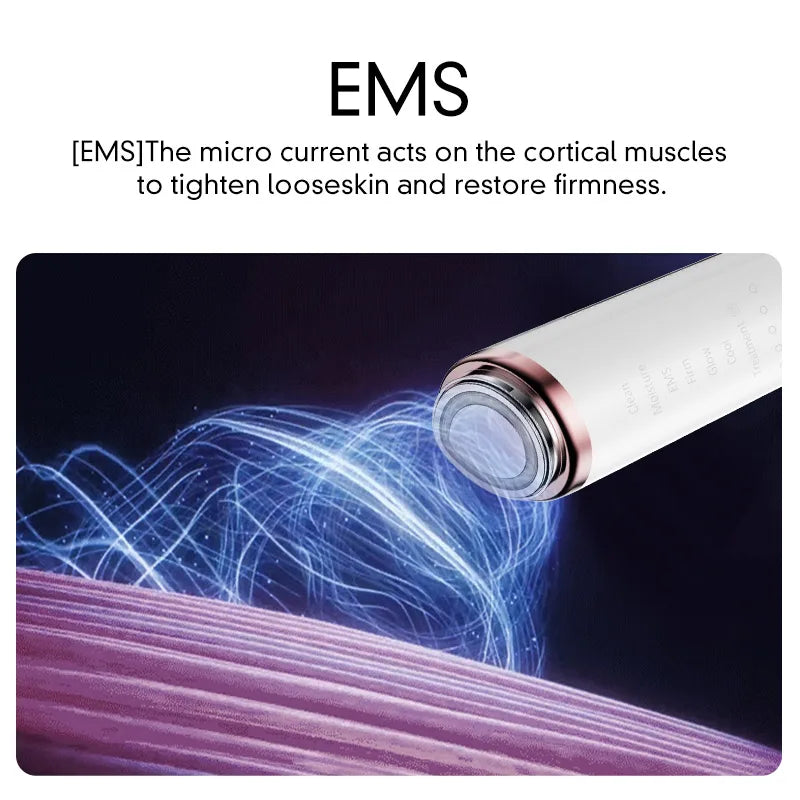 Dispositivo de belleza Facial RF, microcorriente EMS, máquina antienvejecimiento para estiramiento de la piel, luz LED, herramienta de estiramiento Facial multifunción para el cuidado del hogar
