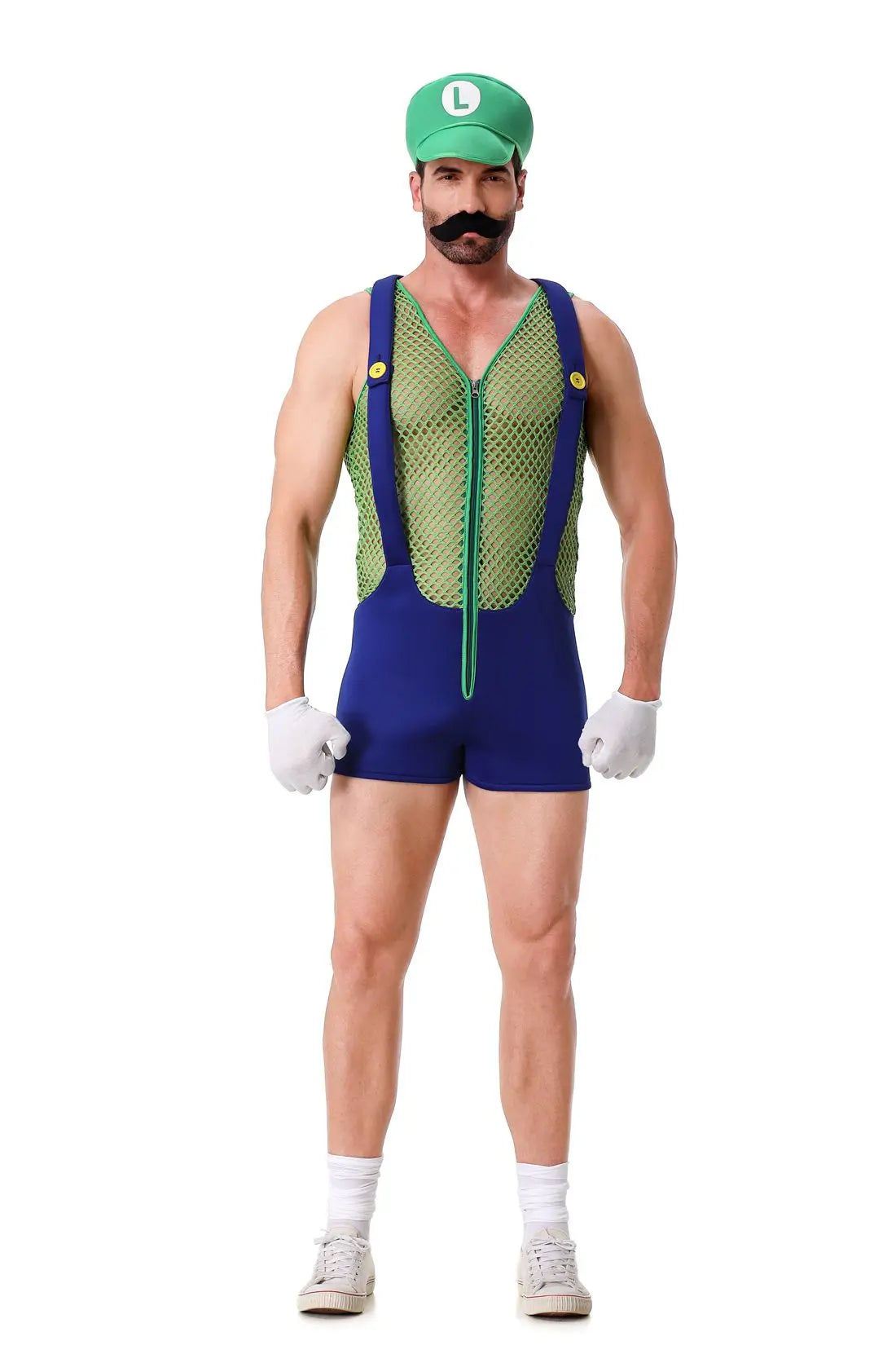 Halloween Cosplay hombres Anime Super Luigi Bros mono hueco mono disfraz carnaval fiesta disfraz fontanero