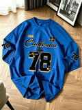 New Men's Summer Retro 1988 California Letter Print micro Elastic Breathable Round Neck T-Shirt Outdoor Casual Sports Top