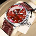 POEDAGAR Top Original Male Wristwatch Luminous Waterproof Date Fashion Men Clock Nylon Leather Quartz Men's Watches Reloj Hombre