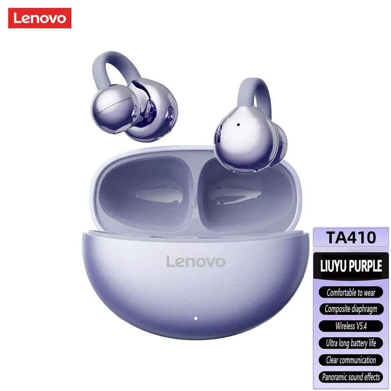 Lenovo TA410 Wireless Bluetooth 5.4 Earphones TWS Panoramic Sound Effects Ultra Long Battry Life Headphones Comfortable To Wear