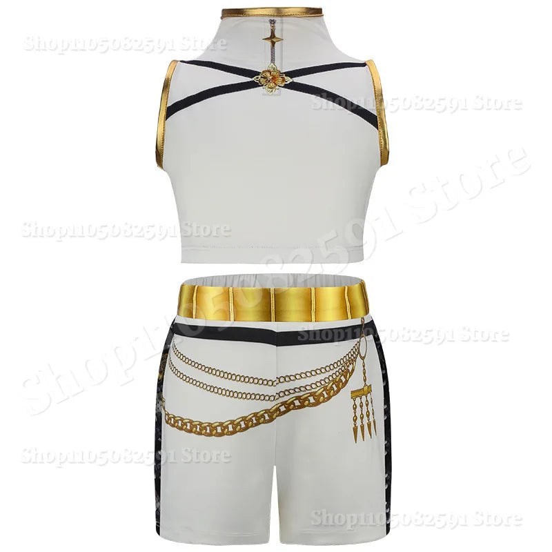 Girl Suit Rumi Cosplay Costume Birthday Party Stage Performance Costume Halloween Christmas Carnival Kids Dress Up 3-12 year