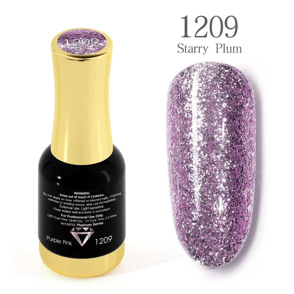 Venalisa Super Color Gel Varnish 12ml Diamond Shining Glitter Sequin Starry Platinum Nail Enamel Long Lasting Time Gel Polish