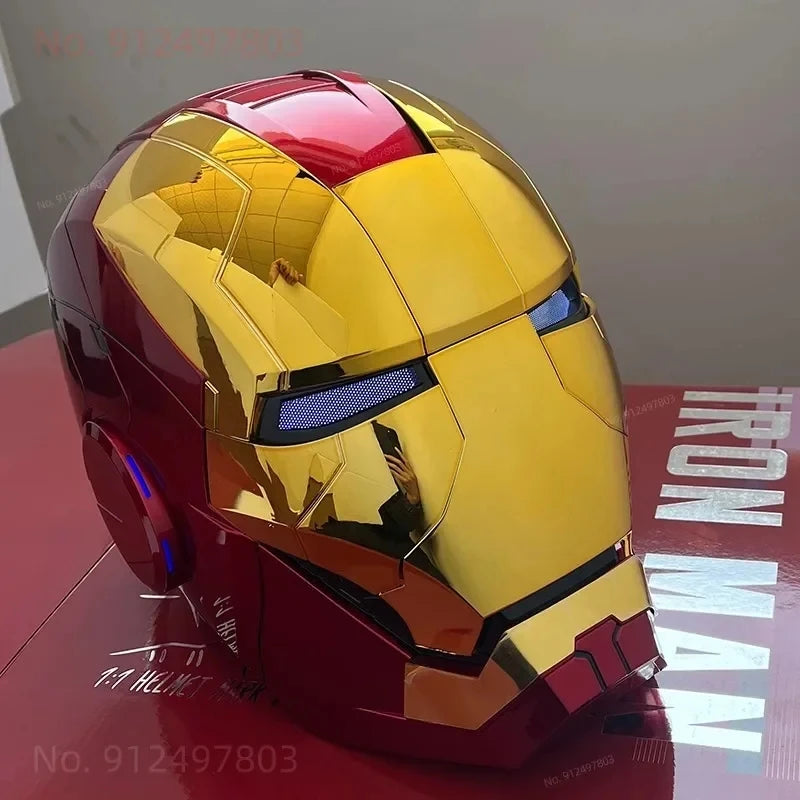 Iron Man Mk5 MK17 Helmet 1/1 Scale Wearable Transformable Voice-Activated Electric Opening/Closing Ideal Birthday Christmas Gift