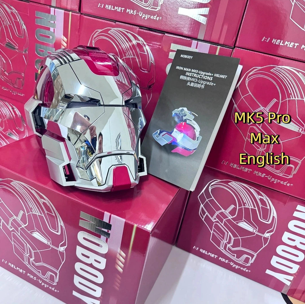 Iron Man Helmet MK5 Pro Max Voice Controlled Version Auto‑Open & Close Function Cool Display Gear Premium Collectible Gifts