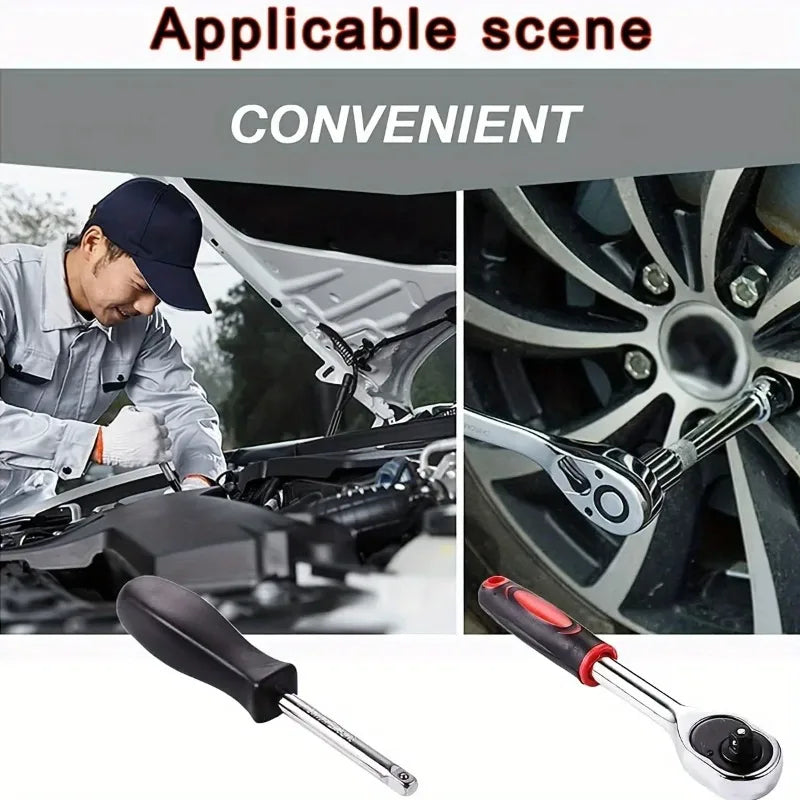 46-piece socket wrench set for auto repair kit - small fly 1/4 ratchet wrench set for household hardware maintenance