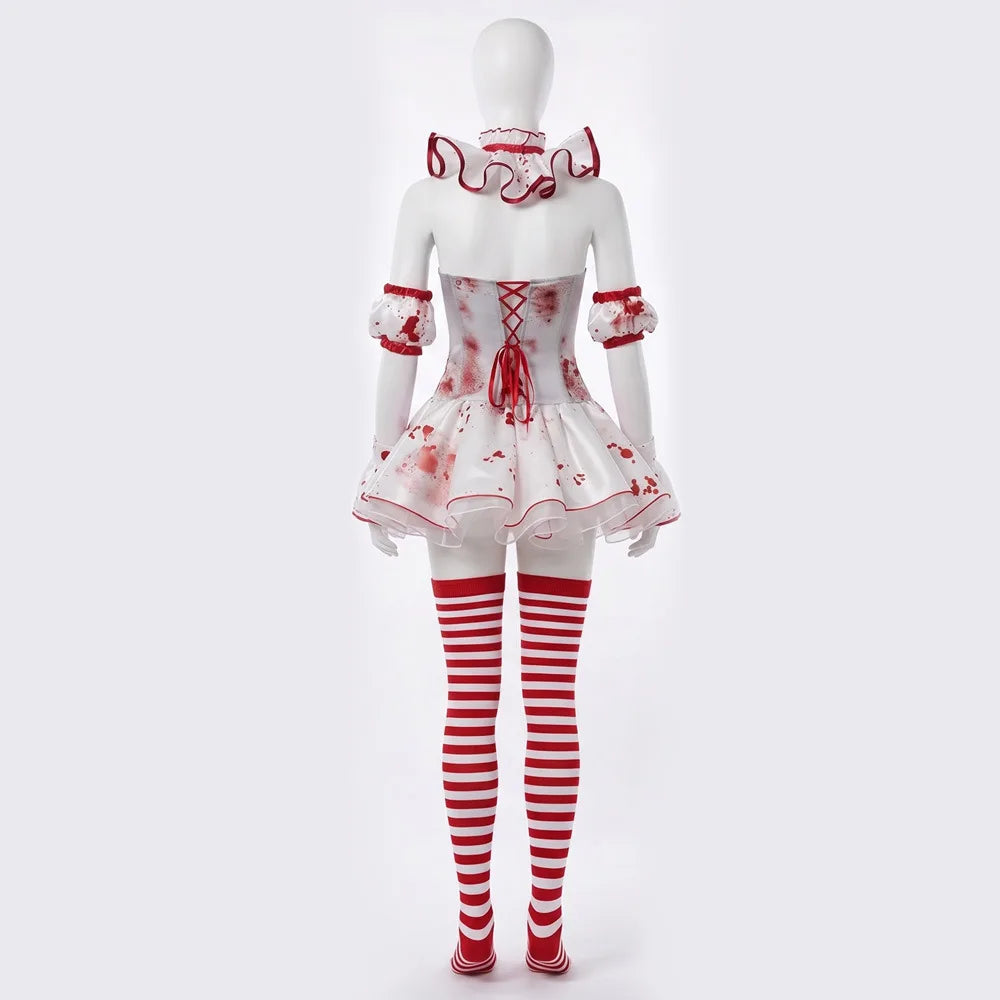 Cosplay Art Clown Costume Full Set Movie Terrifier 4 Stage Uniform Adult Women Performance Suits Halloween Carnival Party