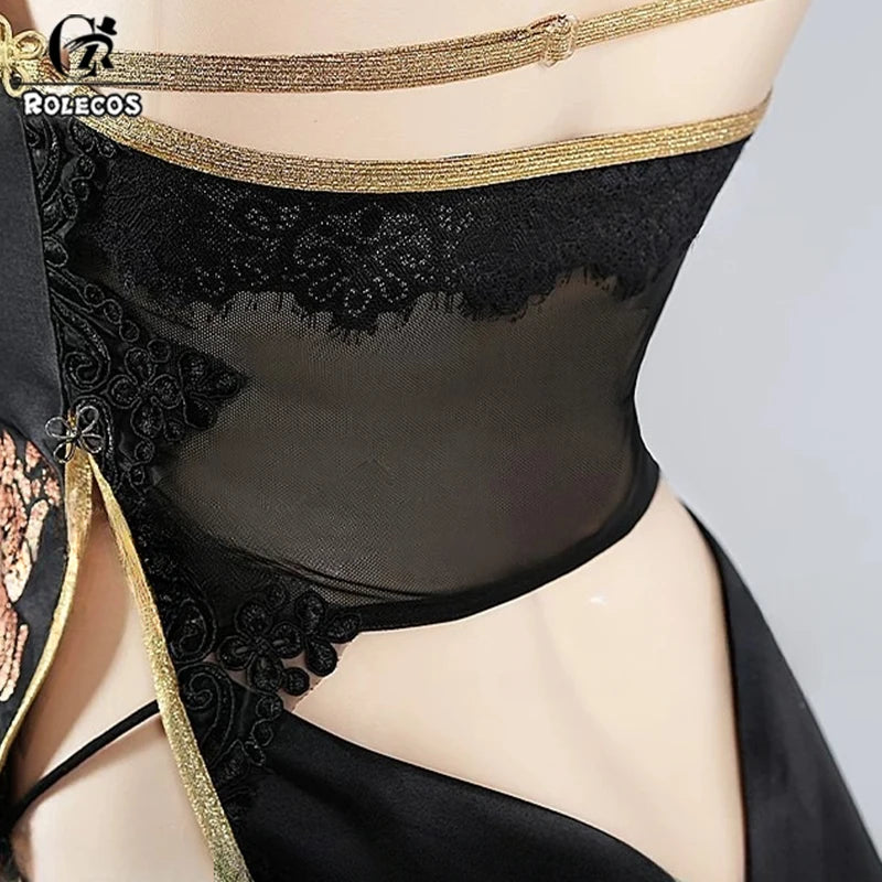 ROLECOS NIKKE Goddess of Victory Moran Cosplay Costume King of Flowers Cheongsam Women Halloween Party Role Play Suit