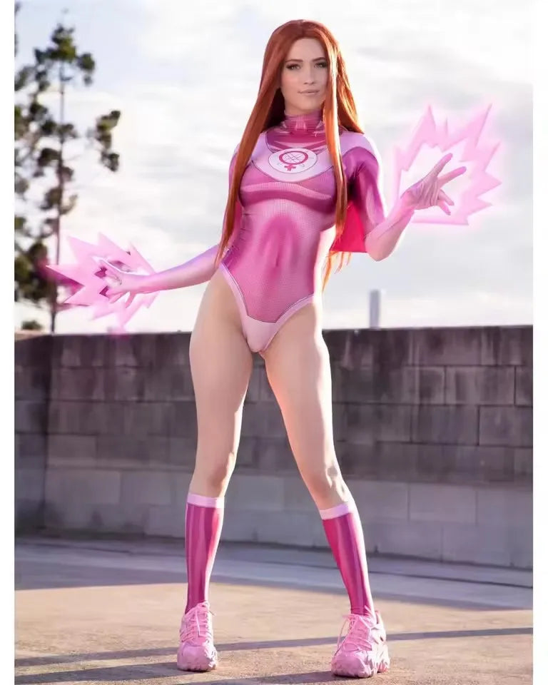 Atom Eve-traje de gato Zentai, monos de superhéroe invencible, traje de Halloween, monos de fiesta