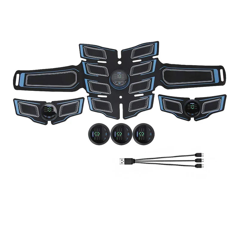 Entrenador inteligente de Abs con recarga USB, tóner muscular, cinturón de tonificación Abdominal, moldeador corporal, masaje de piernas y brazos, gimnasio en casa, equipo de Fitness