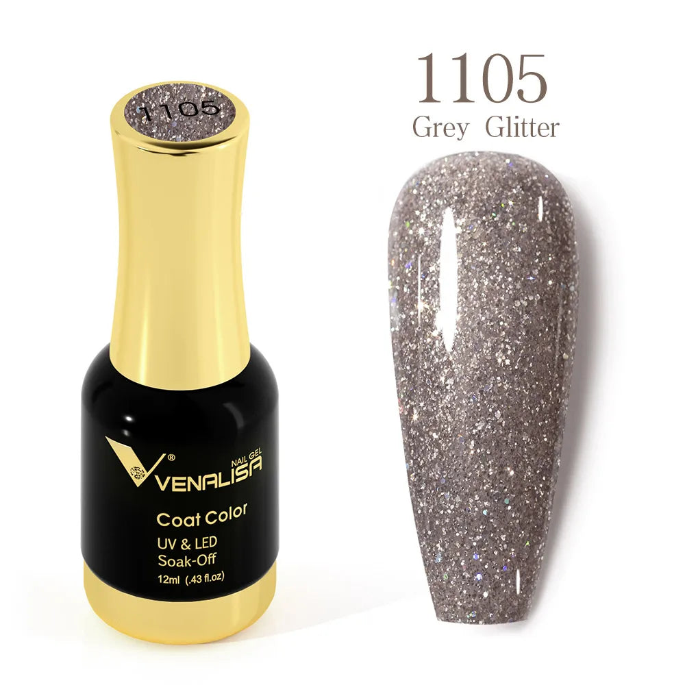 Venalisa Super Color Gel Varnish 12ml Diamond Shining Glitter Sequin Starry Platinum Nail Enamel Long Lasting Time Gel Polish