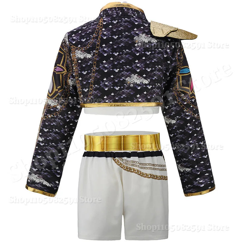 Girl Suit Rumi Cosplay Costume Birthday Party Stage Performance Costume Halloween Christmas Carnival Kids Dress Up 3-12 year