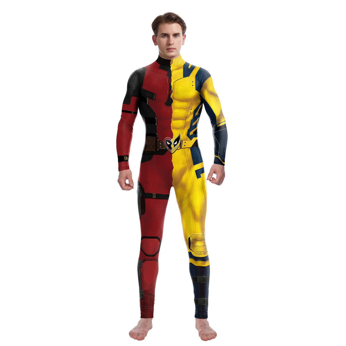 Superhéroe hombres película Deadpool Wolverine disfraces Cosplay Halloween mono actuación fiesta Zentai mono