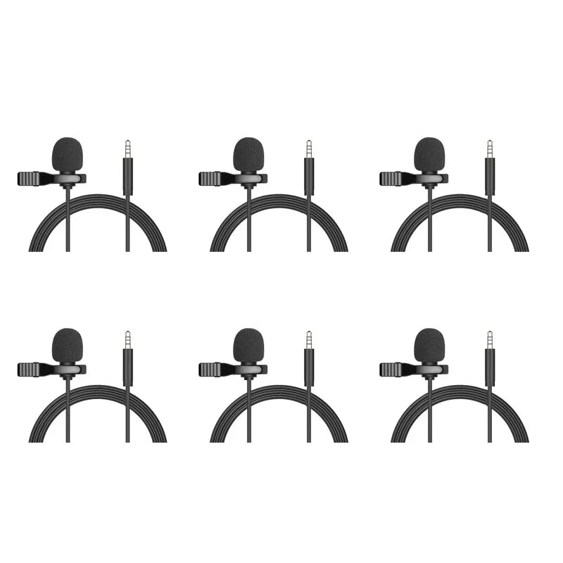 Mini micrófono Lavalier USB portátil de 1,5 m/3,5mm/tipo-c micrófono de solapa con Clip de Metal micrófono condensador para PC y portátil
