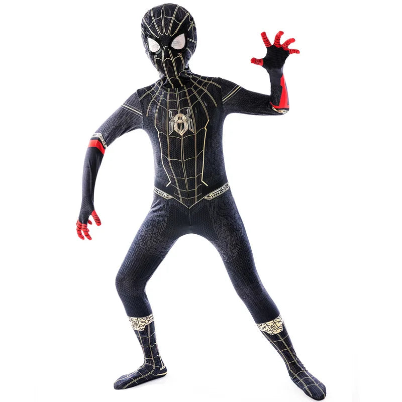 Disfraz de superhéroe de Anime, disfraz de Miles Morales, mono Zentai, Disfraces de Halloween, disfraces de superhéroe para niños, personajes de película