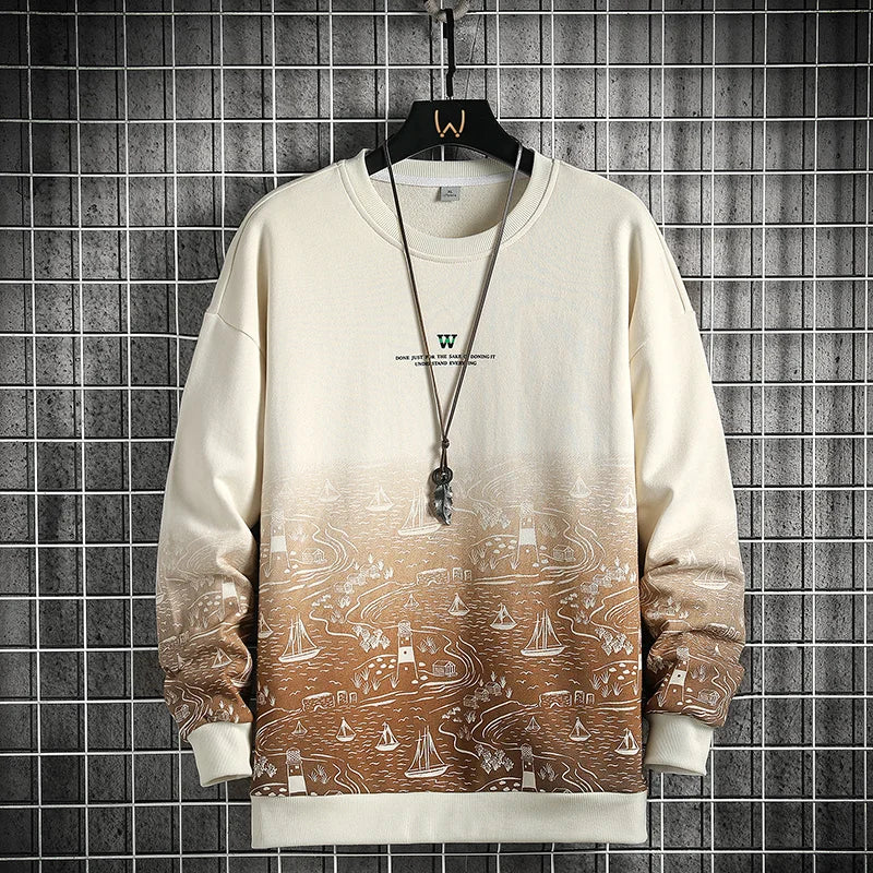 Autumn Spring 2023 Hoodies Sweatshirt For Men's  Hip Hop Punk Pullover Streetwear Casual Fashion Clothes OverSize 5XL