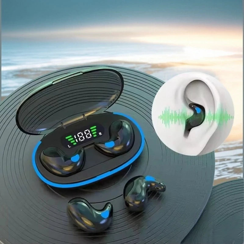 X55 auriculares inalámbricos invisibles para dormir TWS Bluetooth 5,3 auriculares ocultos IPX5 impermeables auriculares deportivos con reducción de ruido