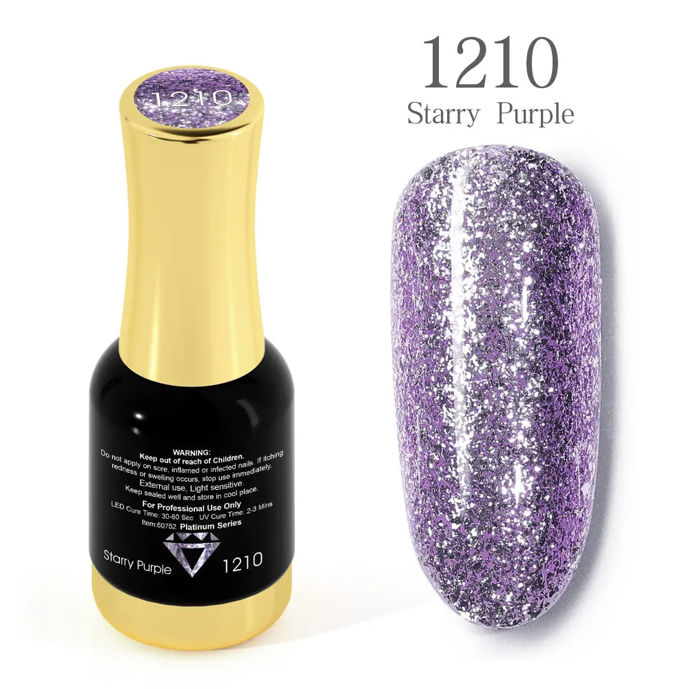Venalisa Super Color Gel Varnish 12ml Diamond Shining Glitter Sequin Starry Platinum Nail Enamel Long Lasting Time Gel Polish