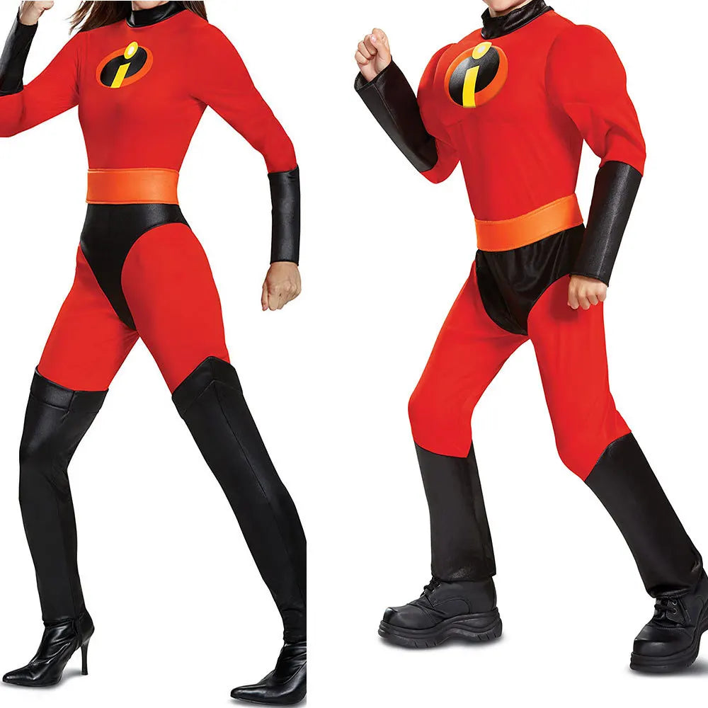 Elastigirl Helen Parr Dames Halloween Kostuum Incredible 2 Jumpsuit Kostuum Volwassen Vrouw Cosplay The Incredibles Man Women