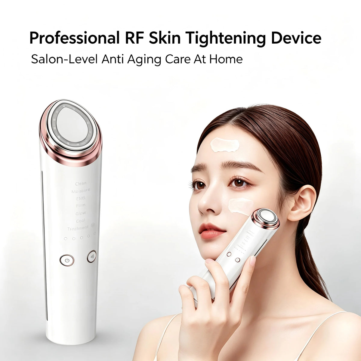 Dispositivo de belleza Facial RF, microcorriente EMS, máquina antienvejecimiento para estiramiento de la piel, luz LED, herramienta de estiramiento Facial multifunción para el cuidado del hogar