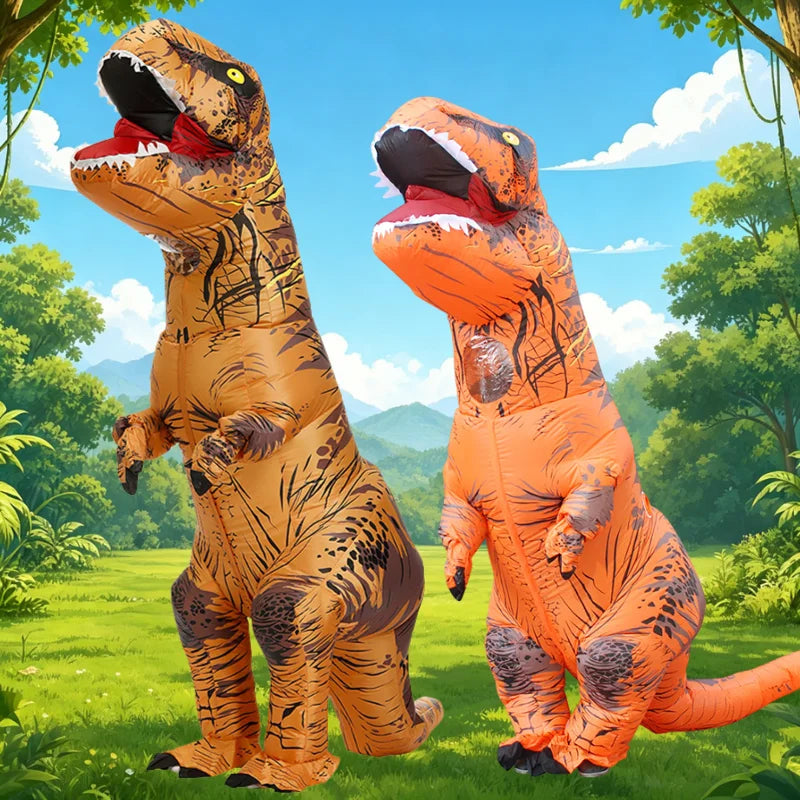 Disfraz inflable de Tiranosaurio Rex, dinosaurio adulto, ropa de fiesta de Halloween, disfraz para adultos, mascota del Festival