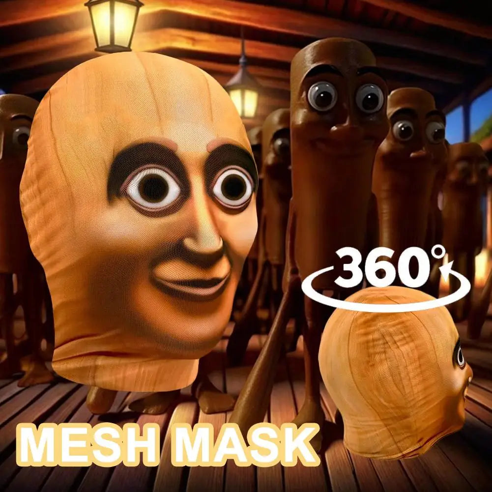 Máscara de cara completa impresa en 3D, pasamontañas, máscara de efecto visual realista para cosplay, accesorios de fiesta de juegos de rol de Halloween