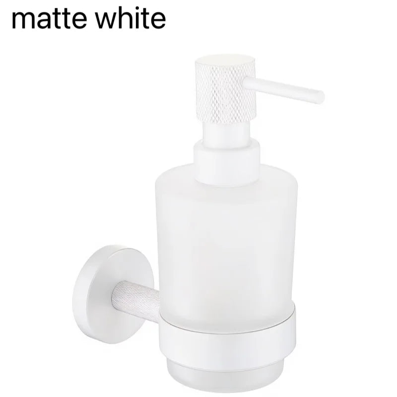 Brushed Rose Gold Bathroom Accessories Hardware Stainless Steel Material Wall Mount Cleaning Tool Soap Dispenser Seven Colors