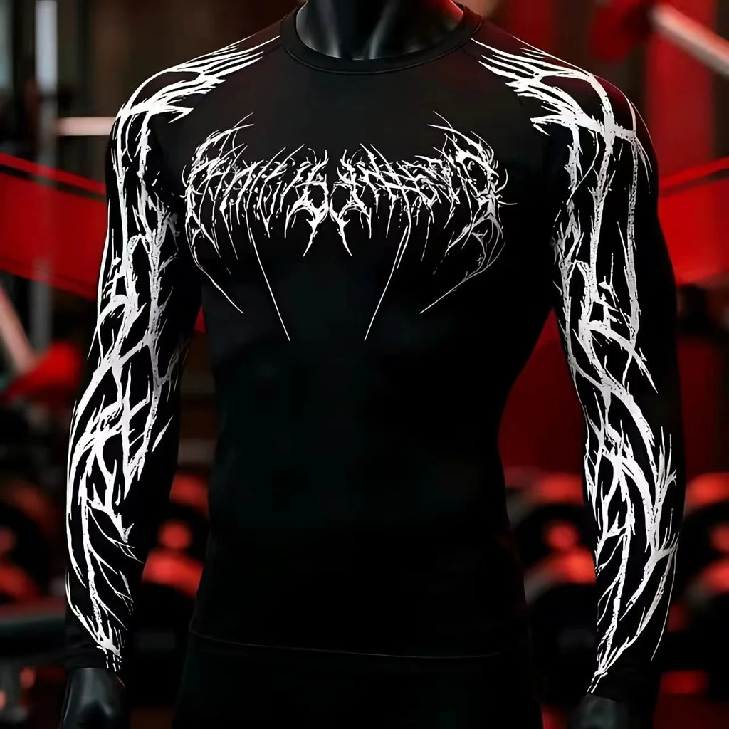 Custom Design Sublimation BJJ MMA Men's Rashguard Rash Guard Surf Long Sleeve Jiu Jitsu T-Shirt Men's Compression Rash Guard