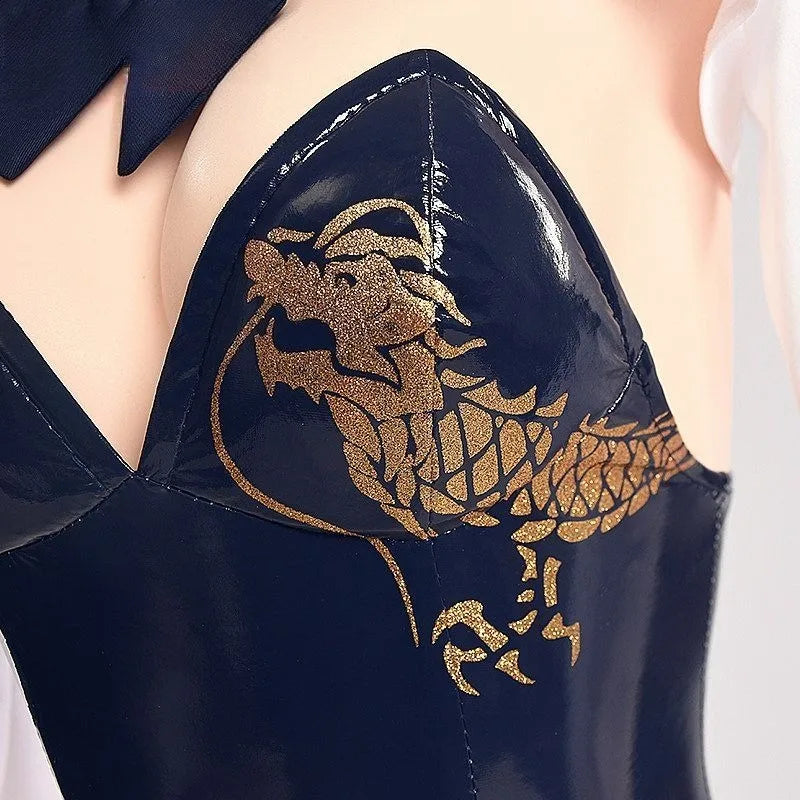 Ryuge Kisaki Bunny Girl Cosplay Costume Wig Cheongsam Jumpsuit Full Set Party Uniform Hallowen Play Role Clothes Clothing