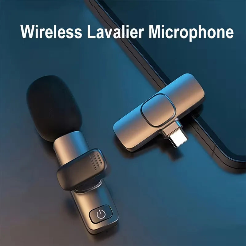 Micrófono Lavalier inalámbrico Mini USB-C micrófono para iPhone 15/16/17 Android transmisión en vivo entrevistas regalos de navidad