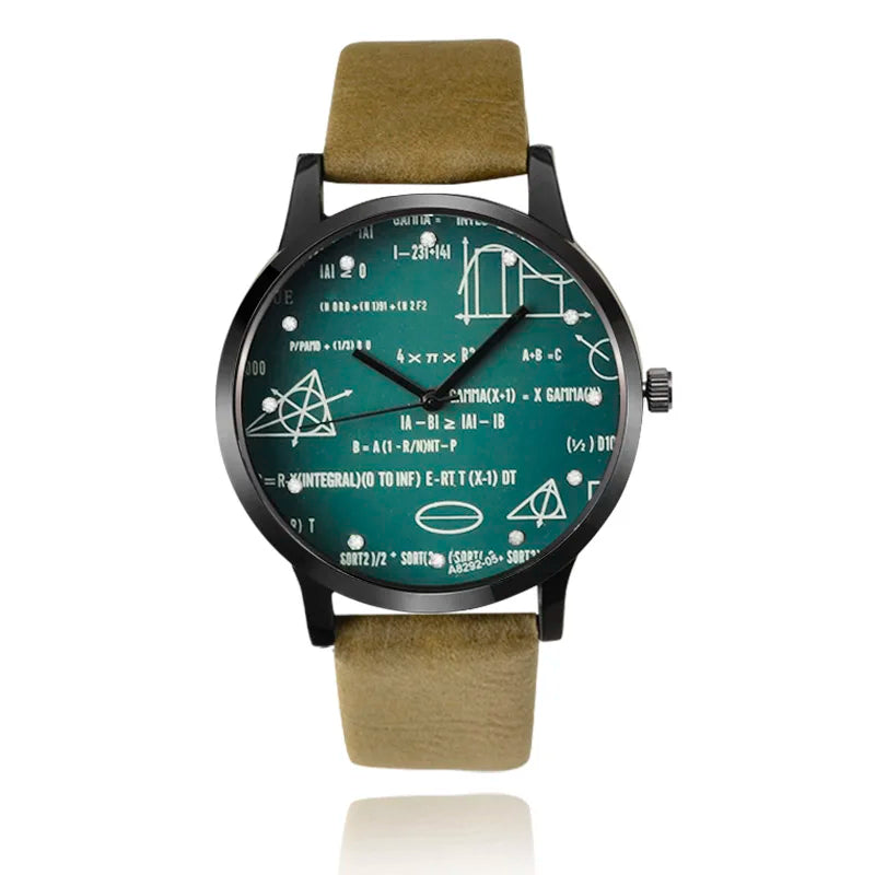 Miler Watches Men Watches Mathe Matical Formula Prints Fashion Causal Mens Watches Quartz Relogio Masculino Erkek Kol Saati