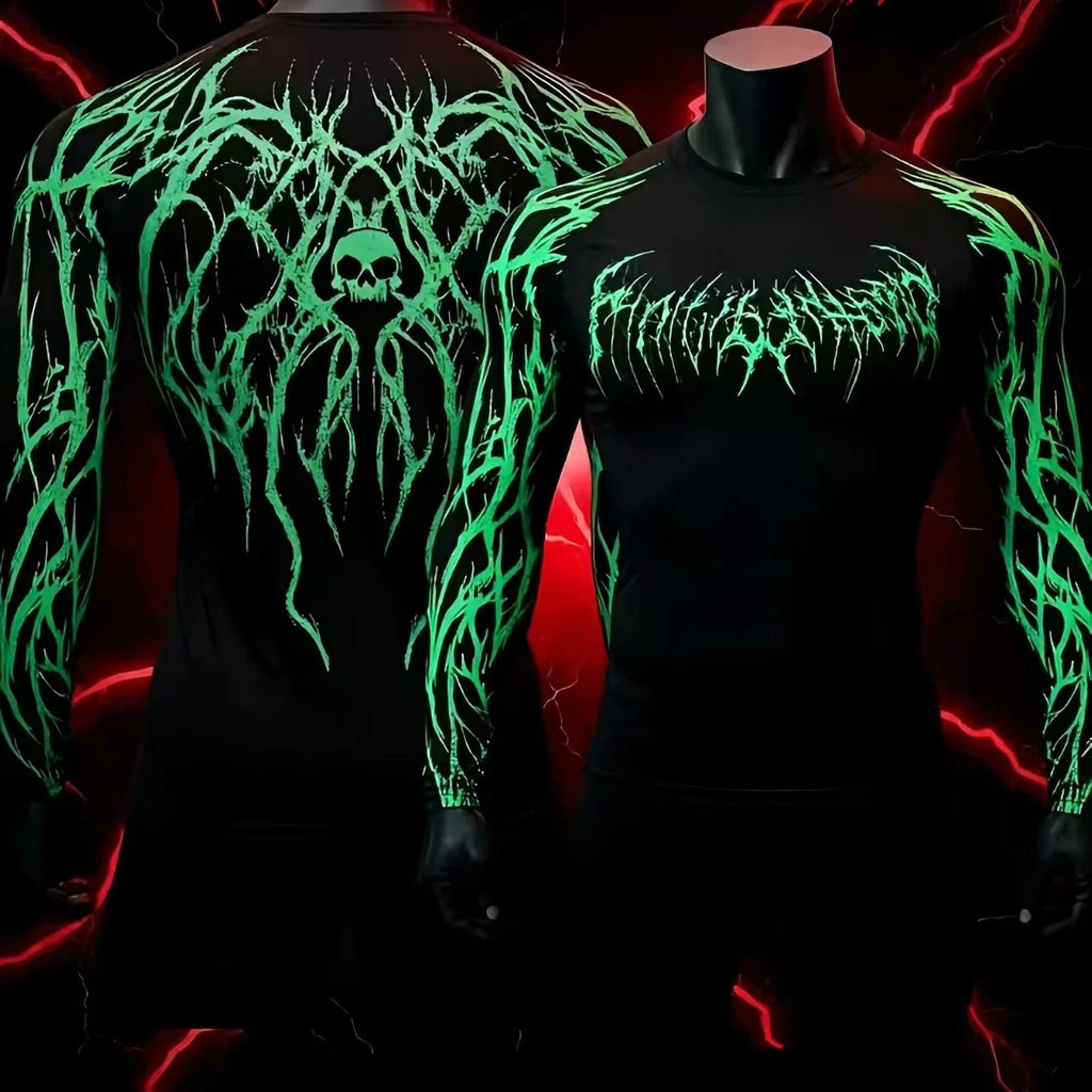 Custom Design Sublimation BJJ MMA Men's Rashguard Rash Guard Surf Long Sleeve Jiu Jitsu T-Shirt Men's Compression Rash Guard