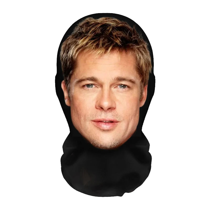 Divertida máscara facial completa con estampado 3D, máscaras faciales de celebridades, malla elástica, accesorios para fiesta de Halloween, pasamontañas, cubiertas para la cabeza