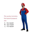 Anime Super Luigi Brothers Cosplay Adult Men and Women Boys Girls Jumpsuit Beard Hat Set Halloween Costume Props