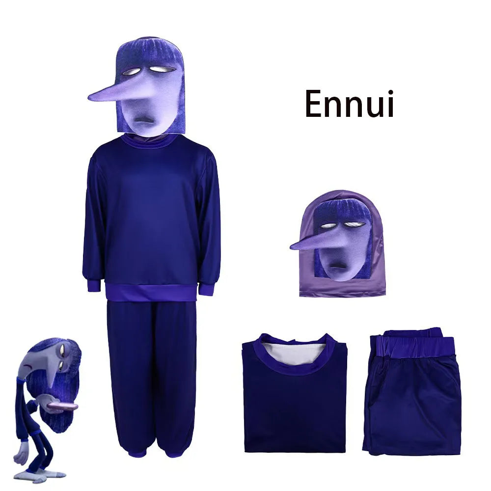 New Year Anime Movie Anxiety The Inside Out 2 Cosplay Joy Sadness Anger Disgust Fear  Cosplay Costumes Suit Adult Kids Party Set