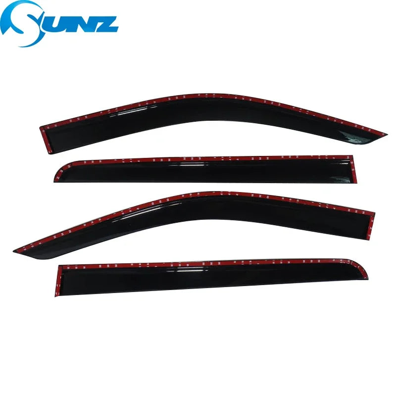 4PCS Injection Black Window Deflector Shiled For Mitsubishi L200 Triton 2023 2024 2025 Car Window Visor Sun Shield Rain Guard