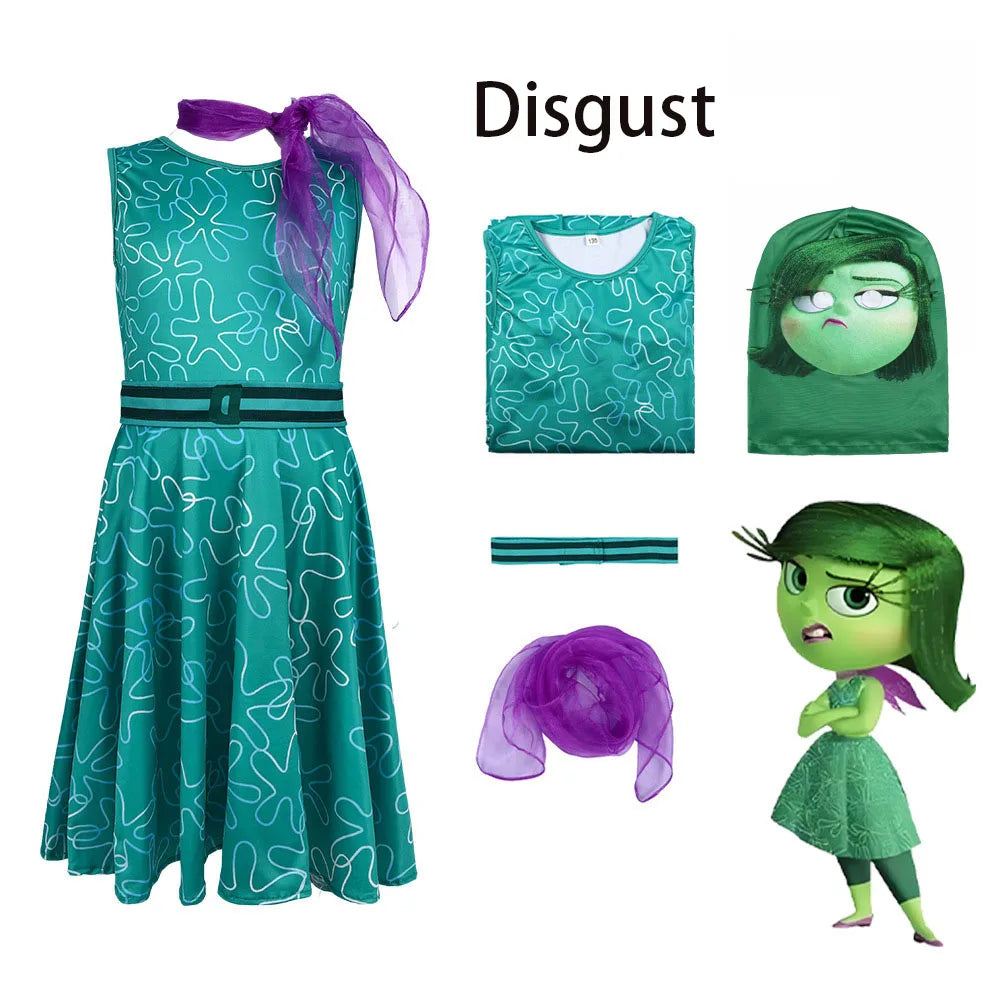 New Year Anime Movie Anxiety The Inside Out 2 Cosplay Joy Sadness Anger Disgust Fear  Cosplay Costumes Suit Adult Kids Party Set