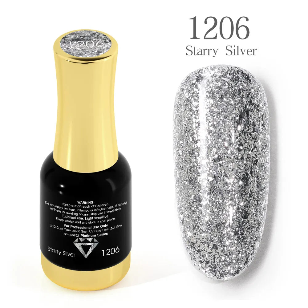 Venalisa Super Color Gel Varnish 12ml Diamond Shining Glitter Sequin Starry Platinum Nail Enamel Long Lasting Time Gel Polish