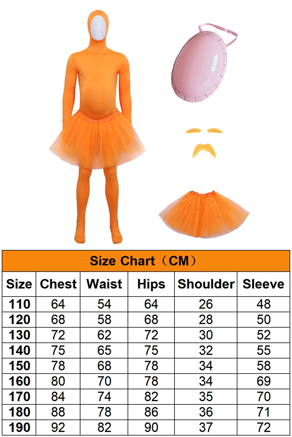 Orange Lorrax Cosplay Fantasy Clothing Seuss Cartoon Women Men Costume Disguise Halloween Male Roleplay Fantasia Party Outfits