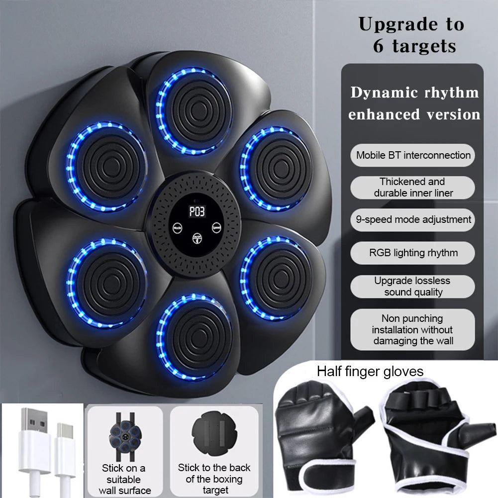 Nueva máquina de boxeo de música inteligente para adultos/niños, deportes, Fitness, entrenador de boxeo, ejercicio en casa, respuesta, entrenamiento, boxeo, objetivo de pared