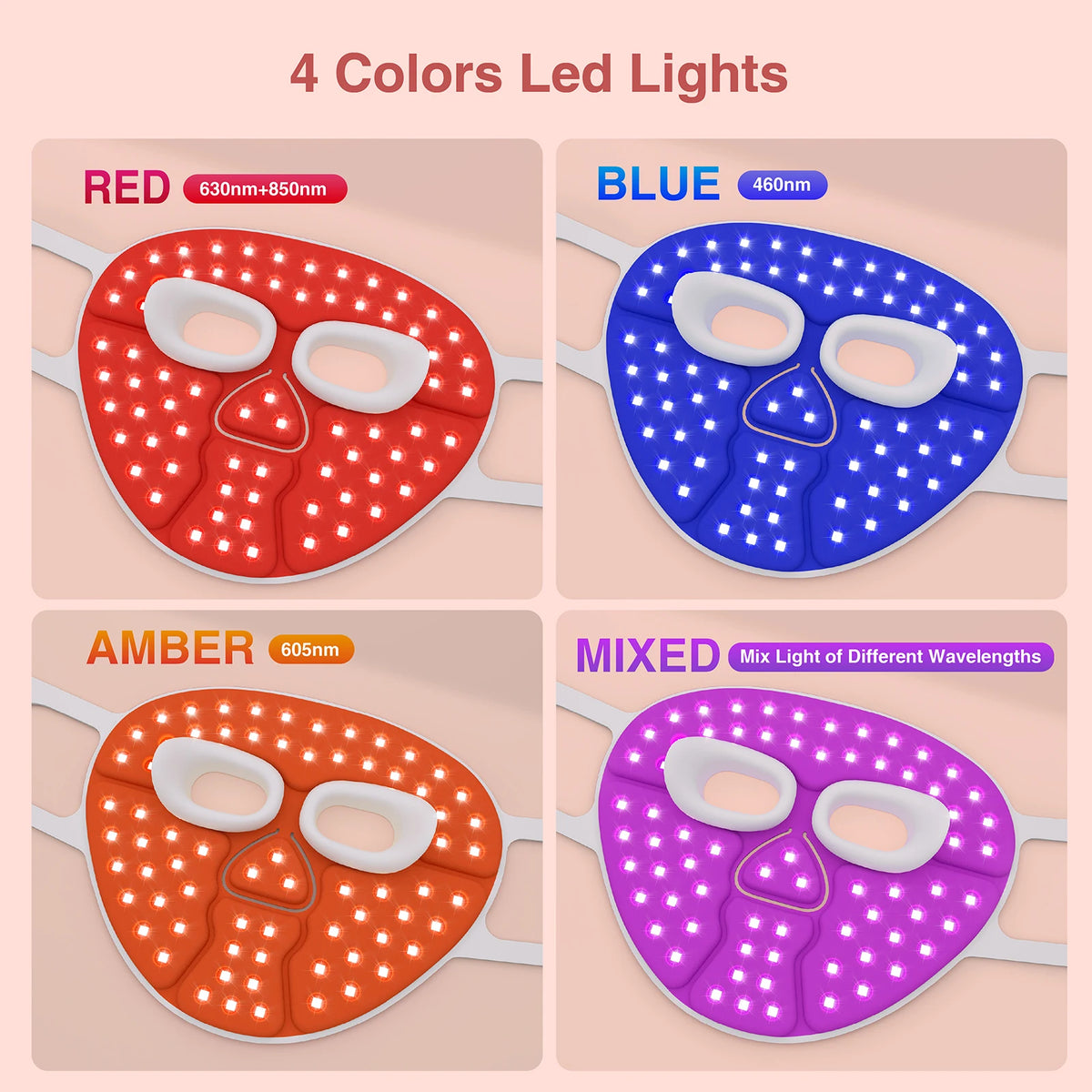 Dispositivo de máscara LED Hello Face M500S, herramienta para el cuidado de la piel, el mejor regalo para amantes, padres y amigos