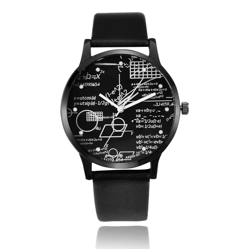 Miler Watches Men Watches Mathe Matical Formula Prints Fashion Causal Mens Watches Quartz Relogio Masculino Erkek Kol Saati