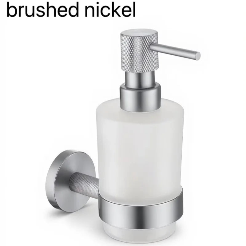 Brushed Rose Gold Bathroom Accessories Hardware Stainless Steel Material Wall Mount Cleaning Tool Soap Dispenser Seven Colors