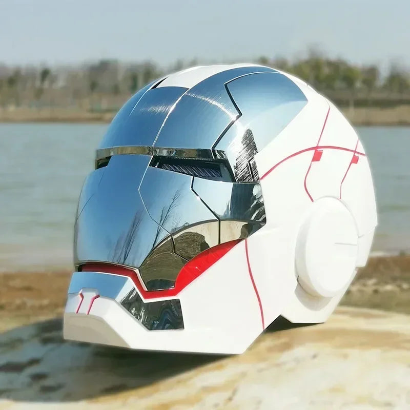 Iron Man Mk5 MK17 Helmet 1/1 Scale Wearable Transformable Voice-Activated Electric Opening/Closing Ideal Birthday Christmas Gift