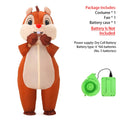 Inflatable Squirrel Costume for Adult Blow Up Costume Outfits Funny Animal Suit for Halloween Cosplay Props Outfit Suit